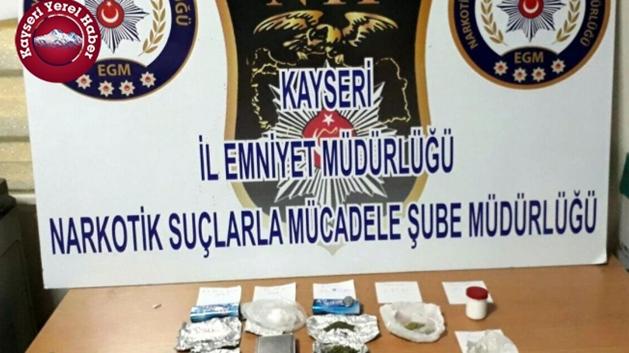 Kayseri'de uyuşturucu satıcılarına operasyon: 2 gözaltı