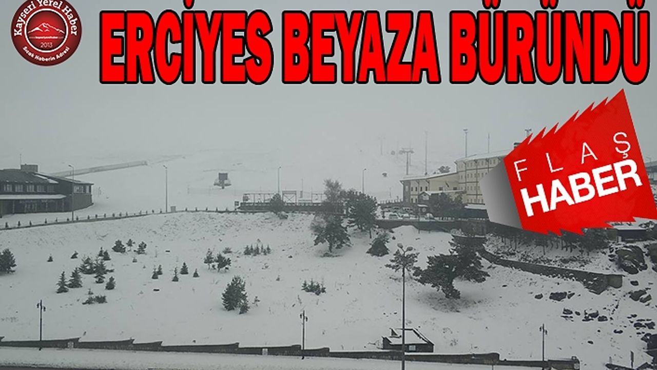 Erciyes'e Kar Yağdı