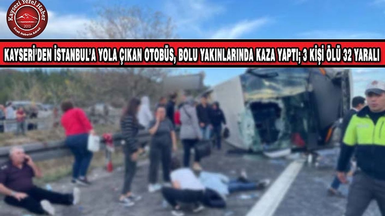 İstanbul Yolcusu Otobüsü Devrildi: 3 ölü 32 yaralı