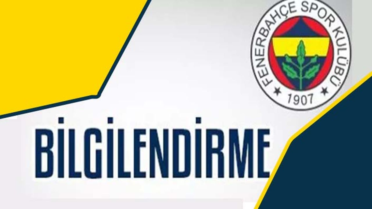 Fenerbahçe; “Şuursuz Kararlarınızdan ve Hamlelerinizden Vazgeçin”