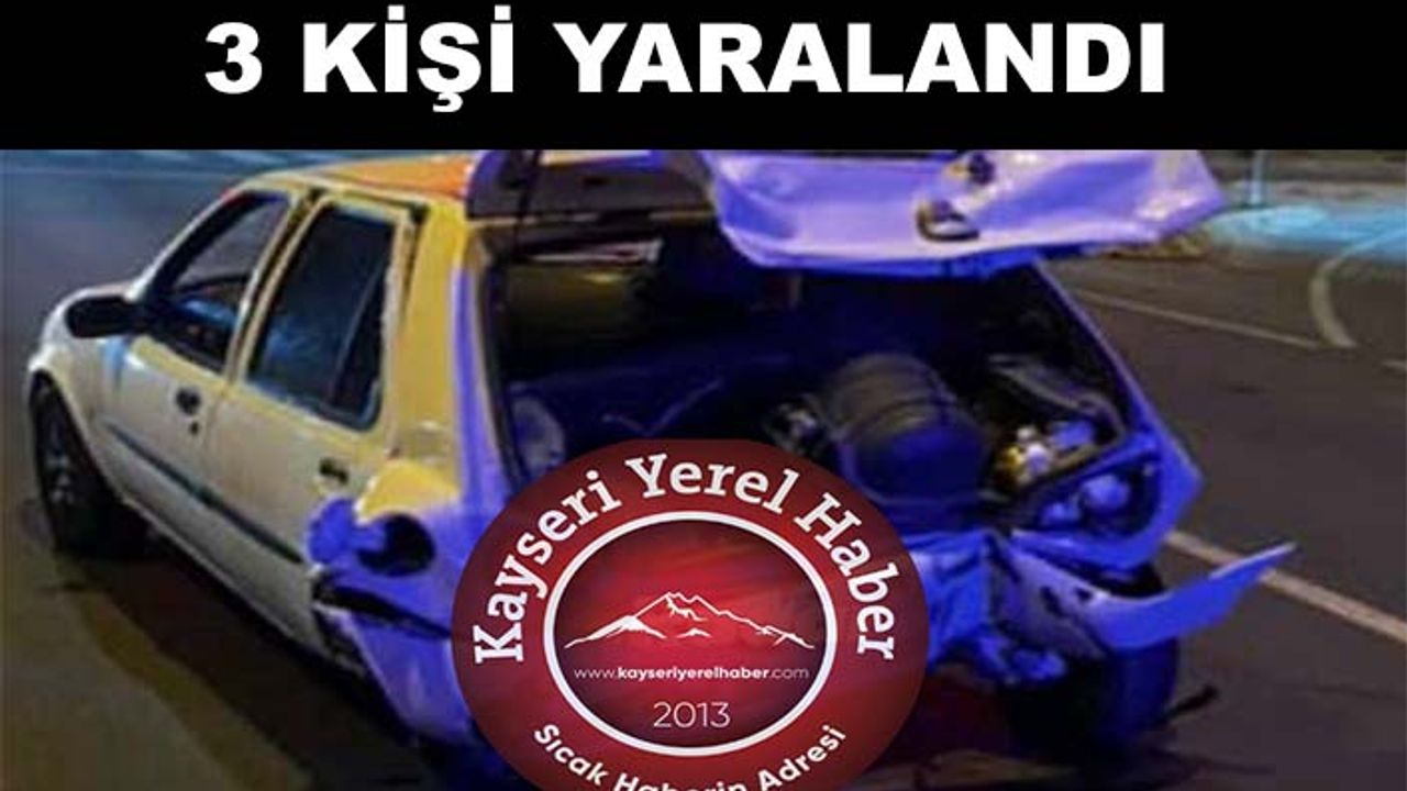 Hafif ticari araç yan yattı