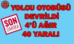 Yolcu Otobüsü Devrildi