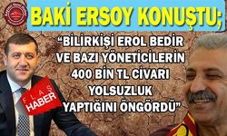 Baki Ersoy’dan 400 Bin TL Açıklaması