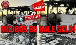 Yanan Midibüs Bu Hale Geldi