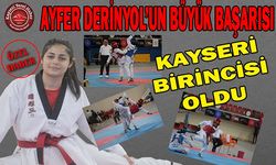 Ayfer Derinyol Kayseri Birincisi Oldu