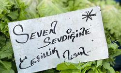 Pazar esnafı güldürdü: ‘seven sevdiğine yeşillik alsın’