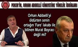 PEKER’İN, ORHAN ADIBELLİ CİNAYETİNE YÖNELİK İDDİALARI