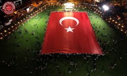 En Büyük Türk Bayrağı Talas'da Dalgalandı