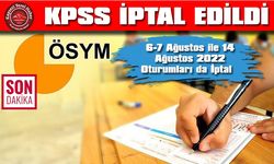 KPSS İPTAL EDİLDİ