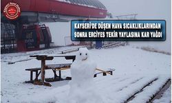 Erciyes’te İlk Kar Keyfi Yaşandı