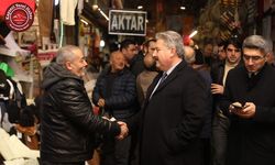 BAŞKAN PALANCIOĞLU KAPALI ÇARŞI ESNAFINI ZİYARET ETTİ