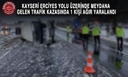 Erciyes Yolunda Kaza; 1 Ağır Yaralı