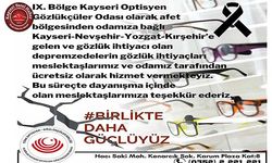 Depremzedelere Gözlük Yardımı
