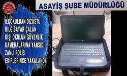 Okuldan Bilgisayar Çalan Hırsız Yakalandı
