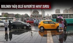 Kayseri'de Sağanak Yağış Hakim Oldu