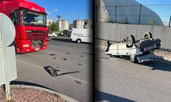 TIR İle Çarpışan Otomobil Takla Attı: 2 Yaralı