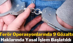 Terör operasyonlarında 9 gözaltı