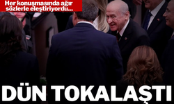 Bahçeli her konuşmasında ağır sözlerle eleştiriyordu, dün tokalaştı