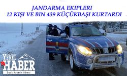 Jandarma ekipleri 12 kişi ve bin 439 küçükbaşı kurtardı