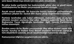 AP Genel Başkan Yardımcısı Erel: "İlgili üyenin partimizden istifası istenmiştir"