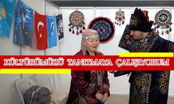 Kazak Türkü Alparslan, “Türkiye’de büyüdüm, fuarda da kültürel ürünlerimizi tanıtıyorum”