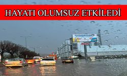 Kayseri’de sağanak yağış hayatı  olumsuz etkiledi