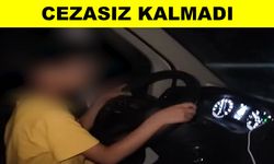 10 yaşındaki çocuğuna araç kullandırdı