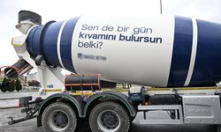 Beton mikserleri üzerindeki esprili yazılar gülümsetti