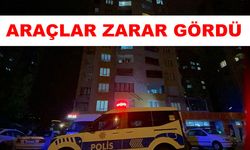 Apartman çatısına yıldırım düştü