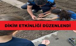 Minik öğrenciler Polis ekipleri ile fide dikti