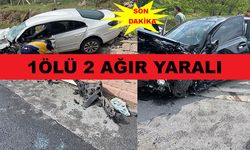 2 otomobil çarpıştı