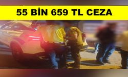 Alkollü sürücüye 55 bin 659 lira ceza