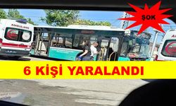 İtfaiye ve otobüs kaza yaptı
