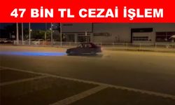 Kayseri’de drift yapan sürücü  cezadan kaçamadı
