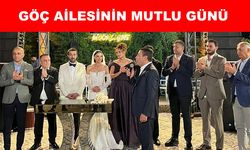 Göç ailesini Kayseri protokolü mutlu gününde yanlız bırakmadı