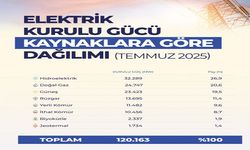 Türkiye’nin elektrik kurulu gücü 120 bin megavatı aştı