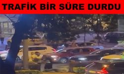 Araç sürücü yaya arasında kavga