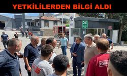 Milletvekili Çopuroğlu ve Başkan Mehmet Yalçın yanan fabrikayı ziyaret etti