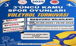 3’üncü Kamu Spor Oyunları Voleybol Turnuvası için başvurular başladı