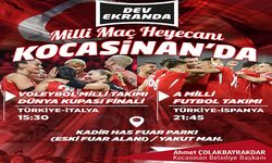 Kocasinan’da milli maç heyecanı dev ekranda
