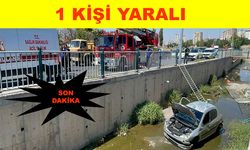 Otomobil su kanalına düştü