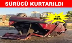 Otomobil takla attı