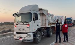 7 Ekim 2023'ten bu yana Gazze'ye 16 gemi, 14 uçak ile toplam 101 bin 725 ton insani yardım malzemesinin sevk edildi
