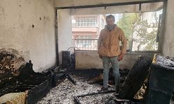 Evi yanan aileye Talas'tan yardım eli