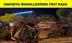 Alkollü sürücünün kullandığı araç yan yattı