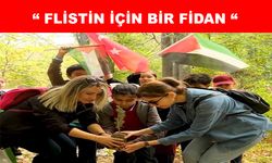 Kayseri’de öğrenciler, Filistin için fidan dikti