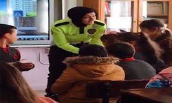Öğrencilere trafik güvenliği eğitimi