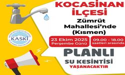 Zümrüt Mahallesi’nde planlı su kesintisi uyarısı