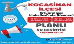 Kocasinan ilçesine bağlı 1 mahallede planlı su kesintisi uyarısı