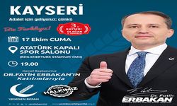 Erbakan, YRP Kayseri İl Kongresi’ne katılacak